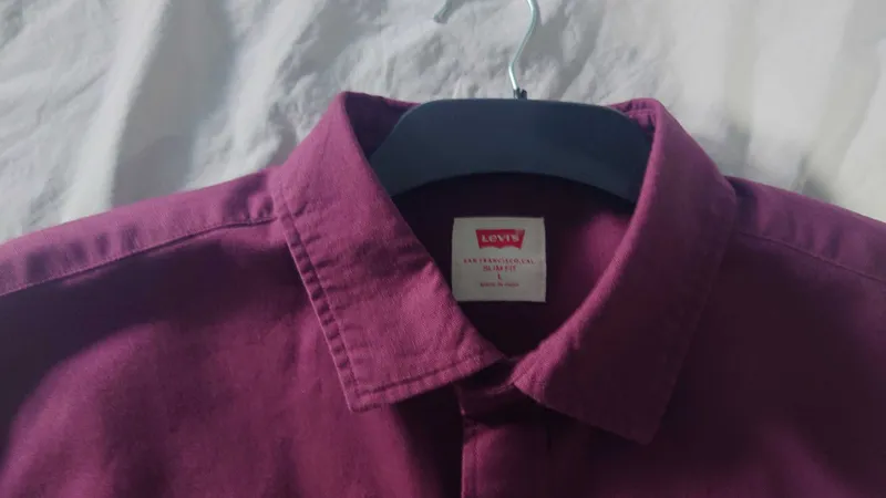 Муж. рубашка с коротким рукавом Levi's, 100% хлопок, размер L (40")