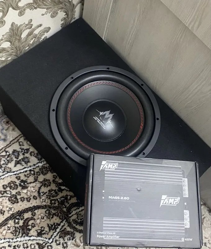 Сабвуфер Momo 12" + усилитель AMP 2.60 + короб " 1 Сабвуфер Momo 12" + усилитель AMP 2.60 + короб " 1