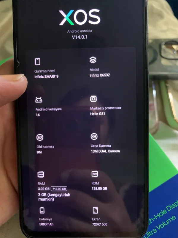 Infinix smart9 Usto kurmagan 4 ta abloshka sovgava