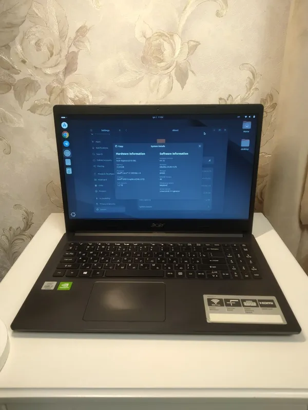 Acer Aspire 3 (i7 / 12GB / 240GB+1TB / MX230 2GB) — zo’r holatda — фото 1