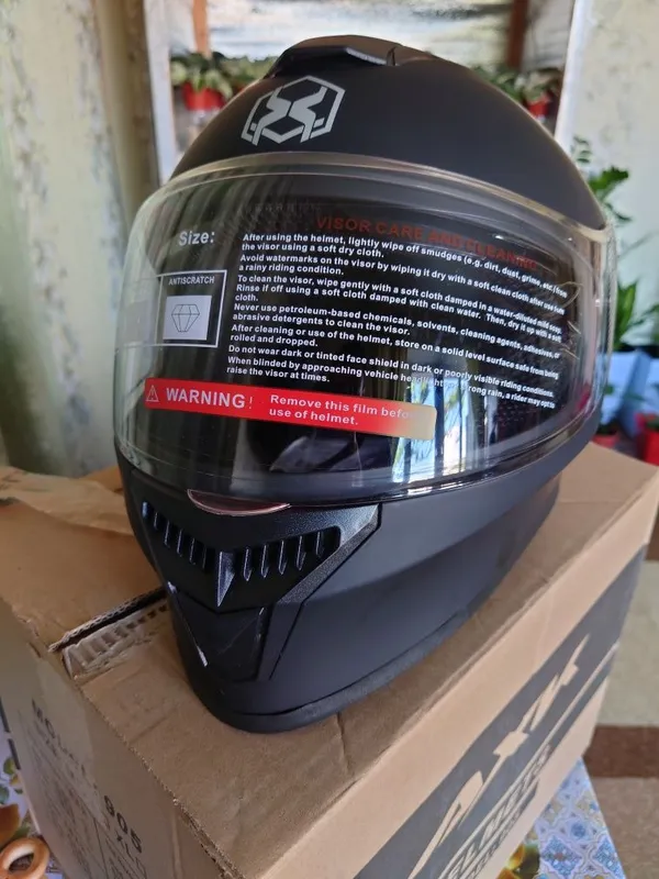 Шлем AXK HELMET черный матовый новый — фото 3