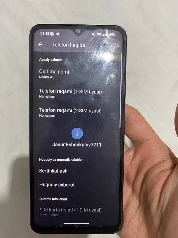Redmi A5 64GB Yangi 3 Redmi A5 64GB Yangi 3