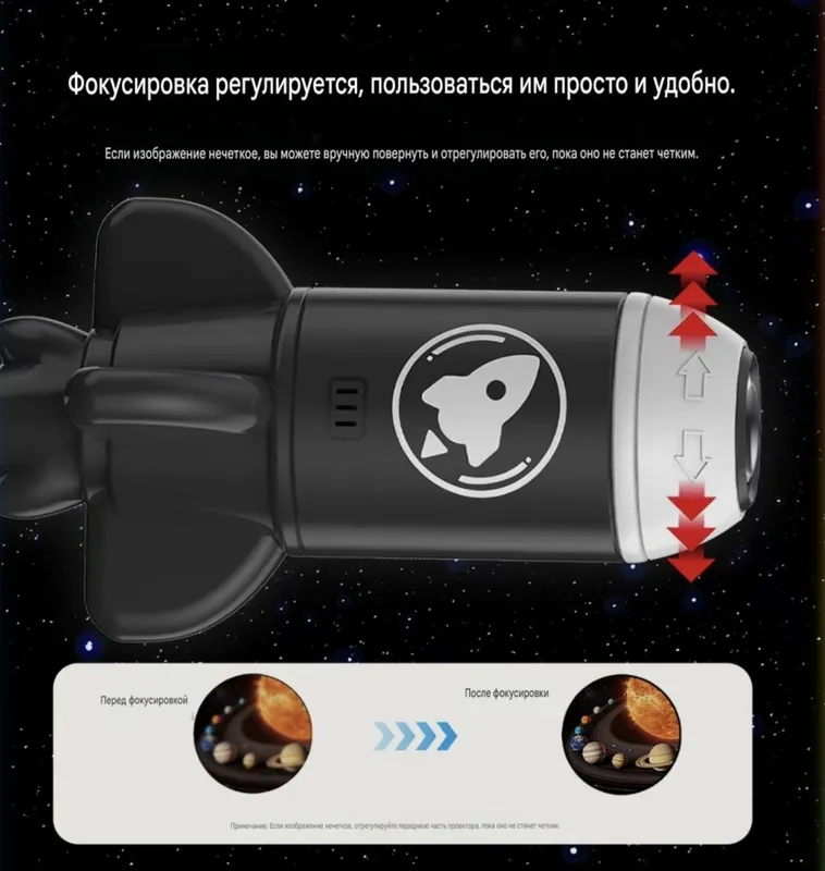 Ночник-проектор звёздного неба, проектор Вселенной USB — фото 2