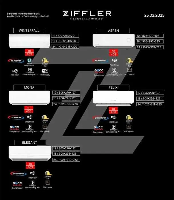 Кондиционер ZIFFLER С ИНВЕРТОРОМ Мега Скидка !!! — фото 2