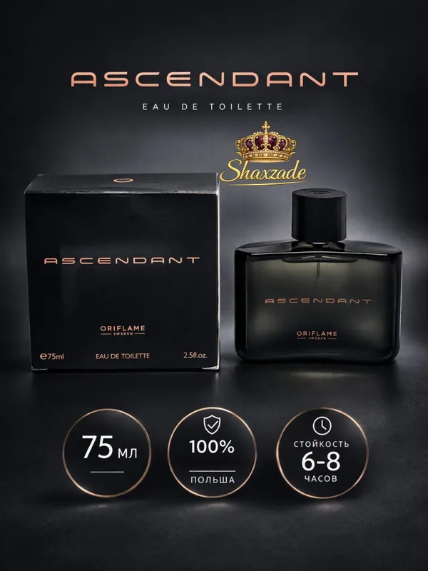 Парфюмерная вода для мужчин ASCENDANT, 75 ml