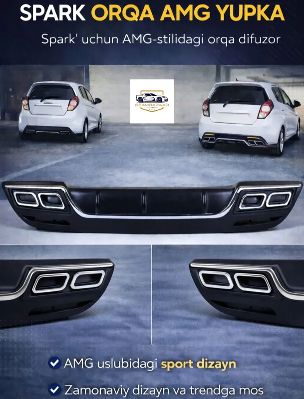 Chevrolet Spark uchun AMG uslubidagi orqa bamper