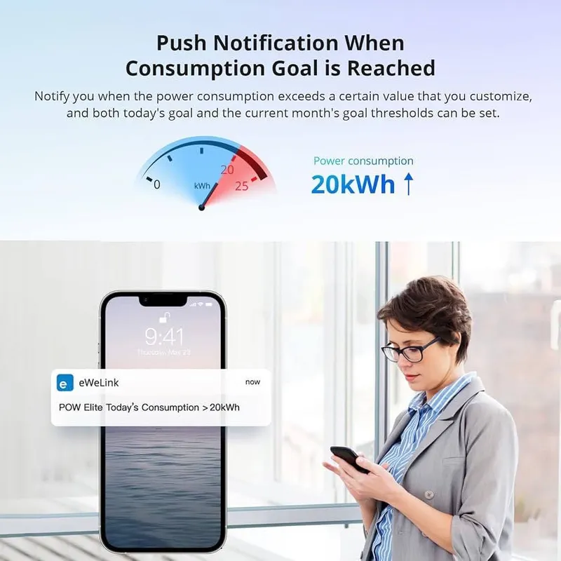 SONOFF POW Elite: aqlli energiya hisoblagichi, 16 A, 3500 Vt, Wi‑Fi 7 SONOFF POW Elite: aqlli energiya hisoblagichi, 16 A, 3500 Vt, Wi‑Fi 7