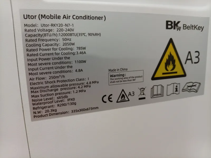 мобильный кондиционер BeltKey 12BTU