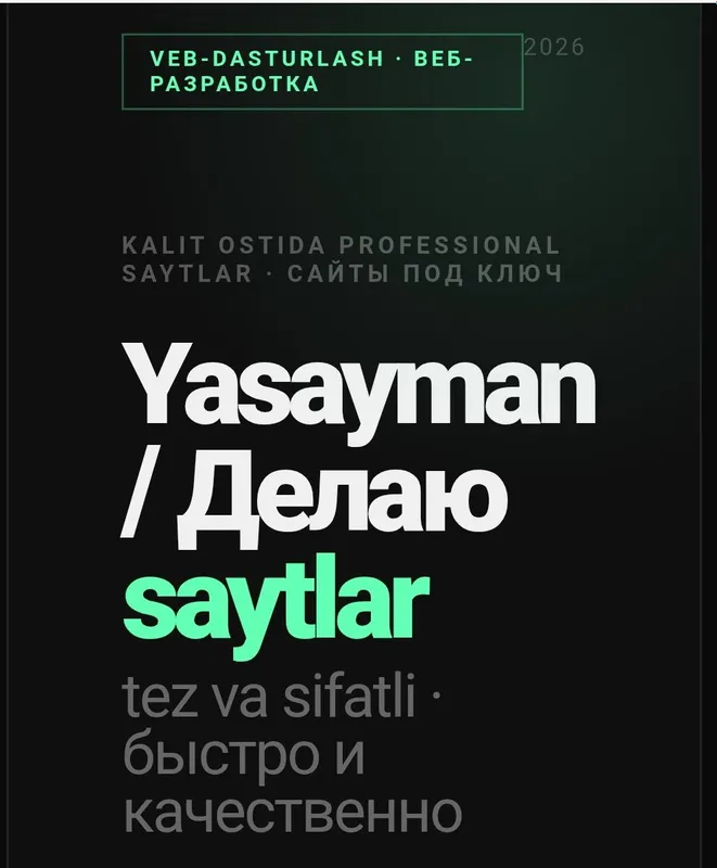 Vebsayt yaratib beraman