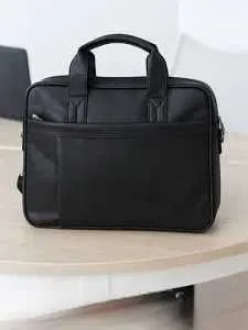 Сумка для ноутбука 15,6" #9902-3 Экокожа Black+