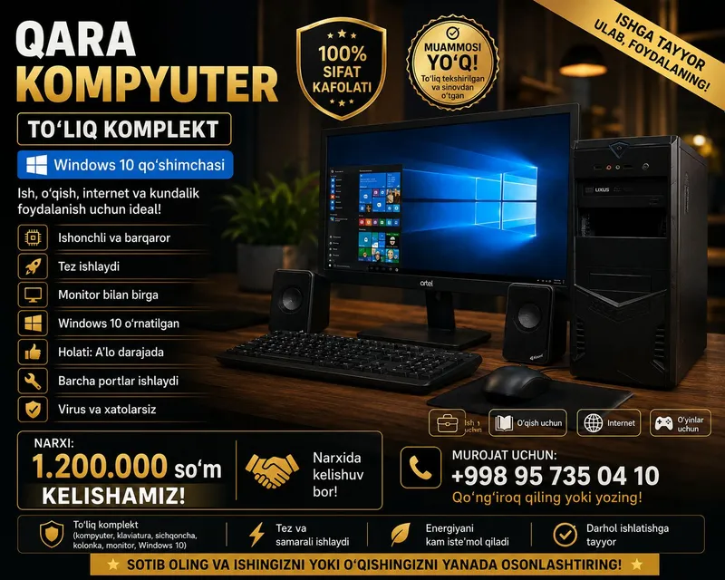 Windows 10 kompyuter sotiladi muammosi yoq