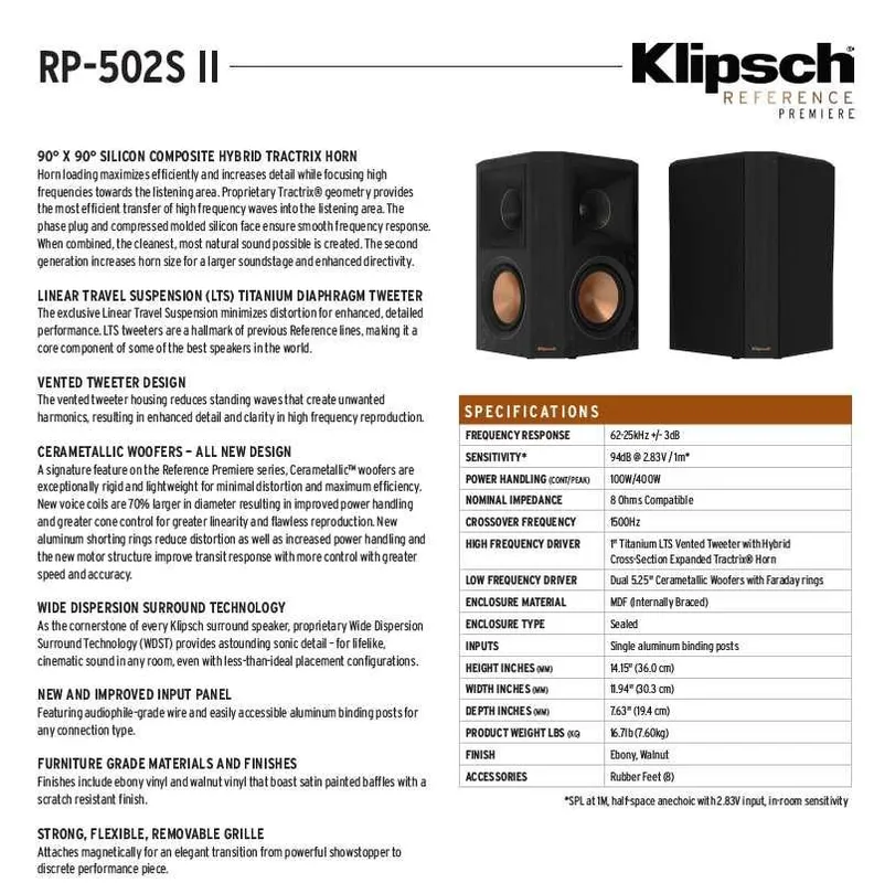 Klipsch RP-502S II — фото 1