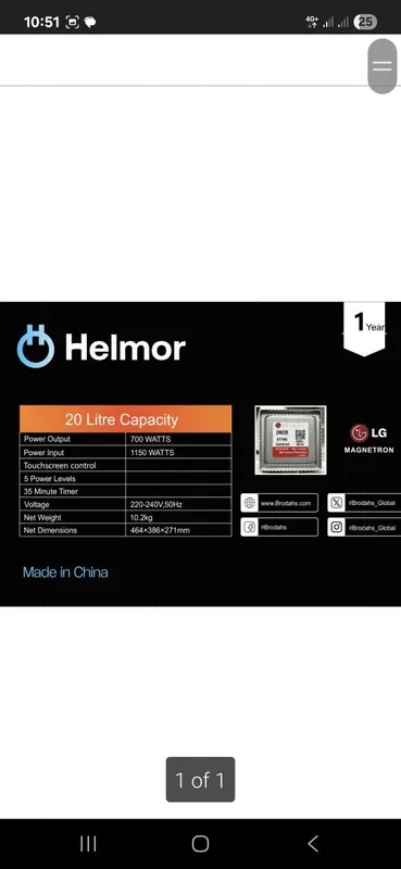 Микровалновка 20л ( mikravalnovka 20l) lg magnetronlik baza narx 7