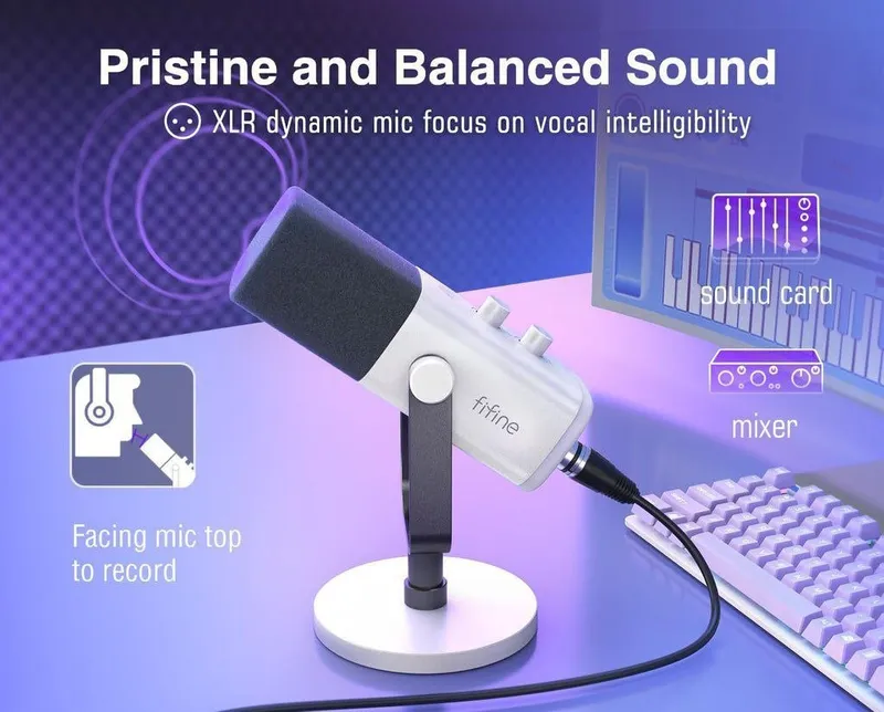 Динамический микрофон FIFINE AmpliGame AM8 USB/XLR 2 Динамический микрофон FIFINE AmpliGame AM8 USB/XLR 2