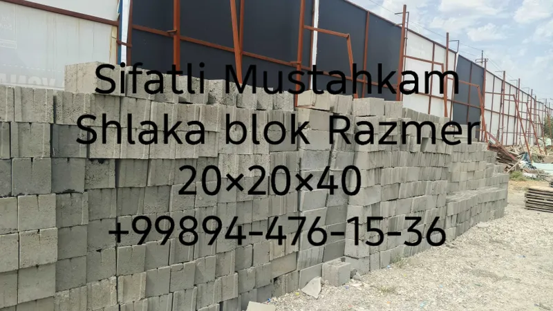 Shlaka blok sotiladi. Kattaqoʻrgʻon 1 Shlaka blok sotiladi. Kattaqoʻrgʻon 1