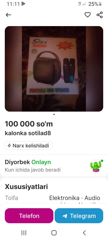 sotiladi kalonka