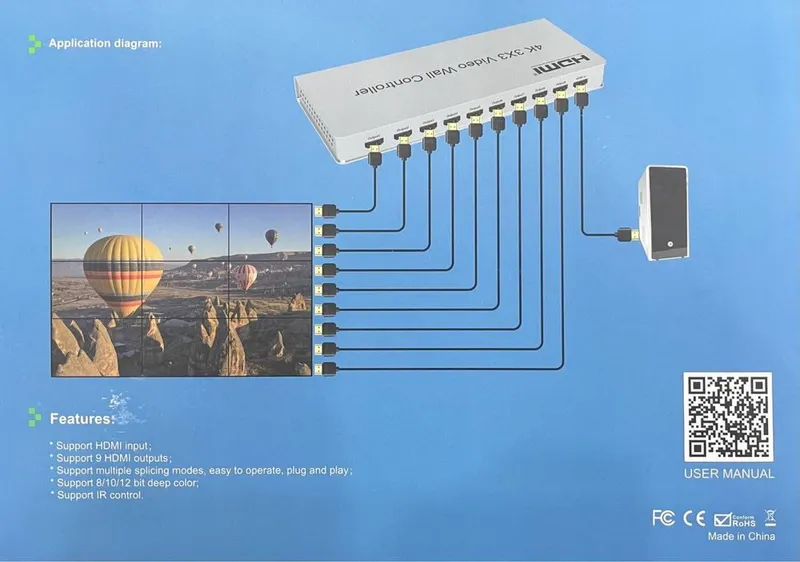 Hdmi 4k 3x3Video Wall Controller — фото 1