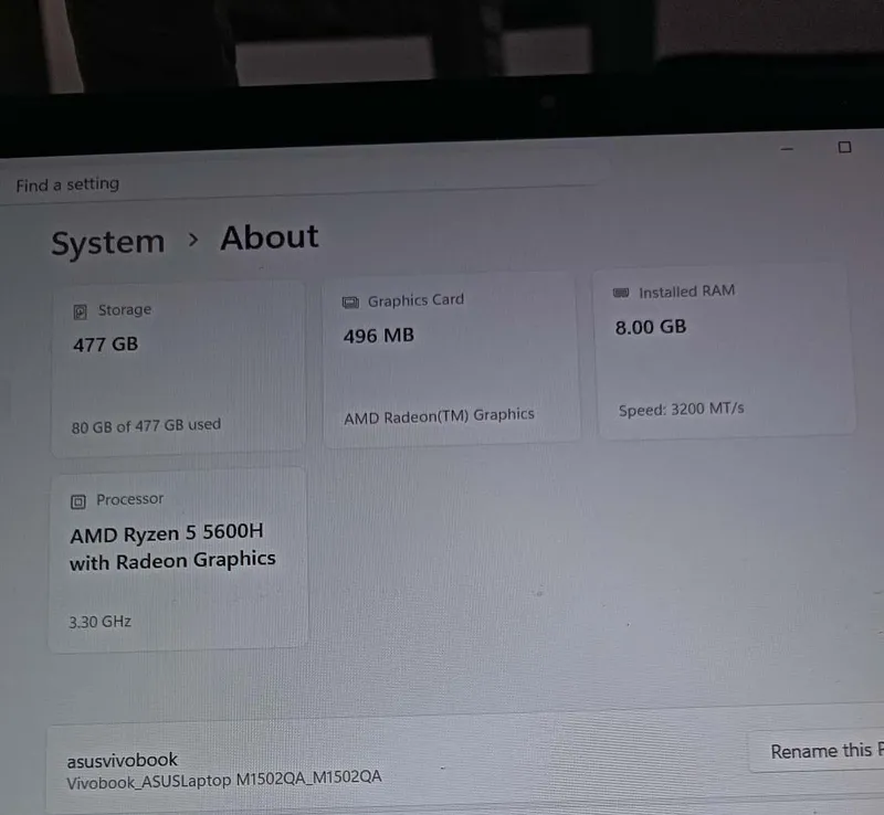 ASUS vivo book 15, windows 11 pro, Ryzen 5 5600 — фото 3