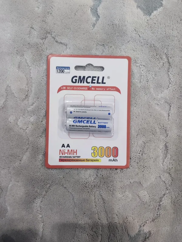Аккумуляторные батарейки GMCELL 1.2v AA 3000mAh — фото 1