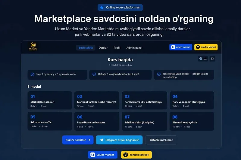 Tayyor onlayn ta'lim biznesi sotiladi (sayt + 15K Instagram) 2 Tayyor onlayn ta'lim biznesi sotiladi (sayt + 15K Instagram) 2