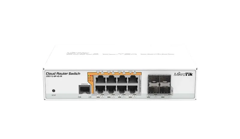 Коммутатор с PoE Mikrotik CRS112-8P-4S-IN Коммутатор с PoE Mikrotik CRS112-8P-4S-IN