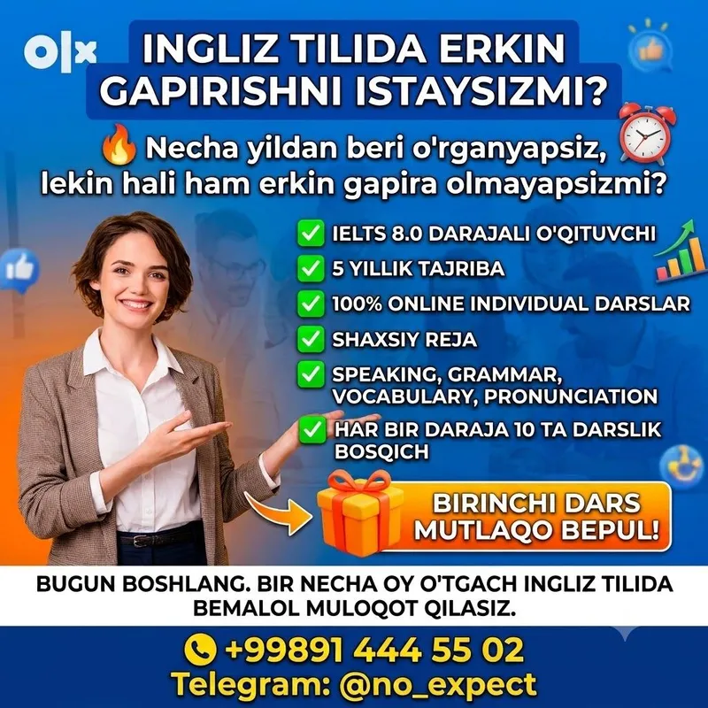 Intensiv Ingliz tili darslari Intensiv Ingliz tili darslari