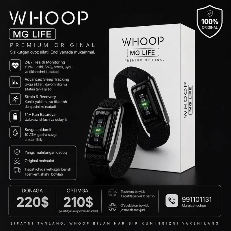 Whoop MG LIFE eng songi model juda qulay va sogʻligingiz hamrohi 1