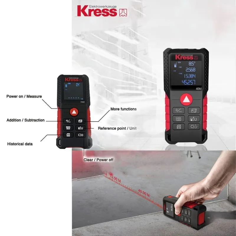 Дальномер лазерный Kress KI201 70m 2