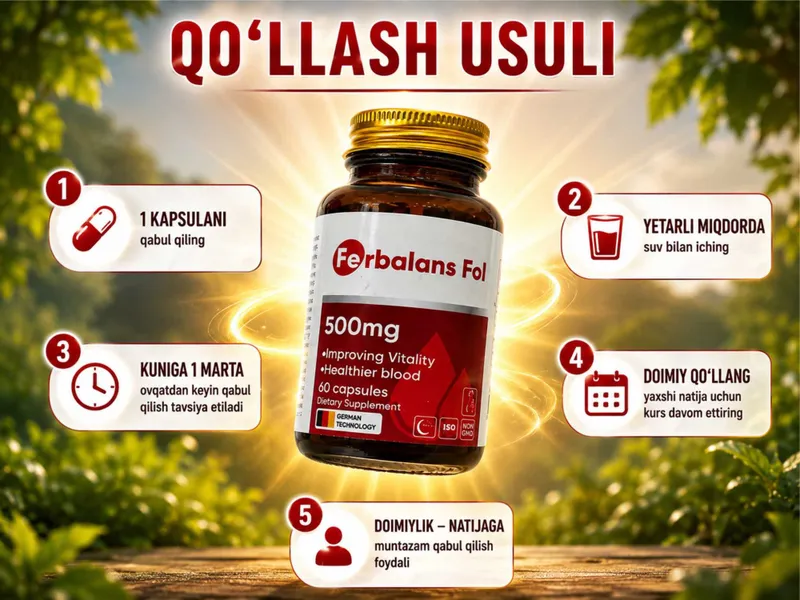 Ferbalans Fol 500ml 60 ta kapsula 3 Ferbalans Fol 500ml 60 ta kapsula 3