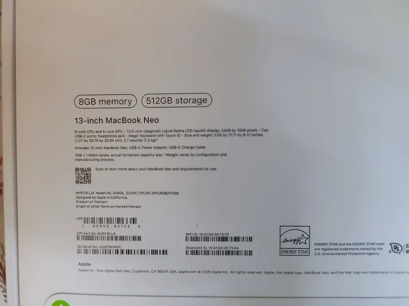 MacBook Neo 512GB, новый, запечатанный 3 MacBook Neo 512GB, новый, запечатанный 3
