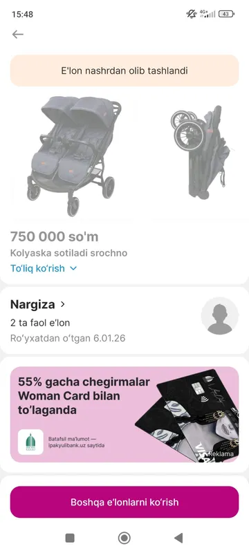 2 tali kolyaska srochna sotiladi 400 ming 4 2 tali kolyaska srochna sotiladi 400 ming 4