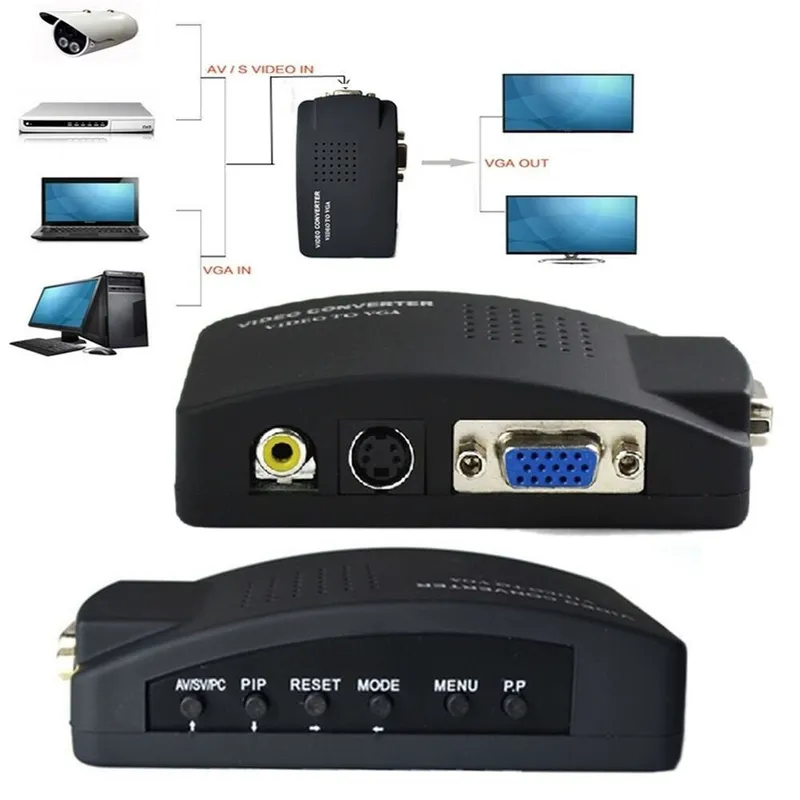 Кабель-адаптер преобразователя AV в VGA S-Video VAG