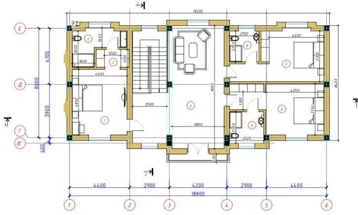 (Добрый) махалла Амир Темур, 4 сот, 450 м², 3 уровня, 7 комнат, Новый — фото 7