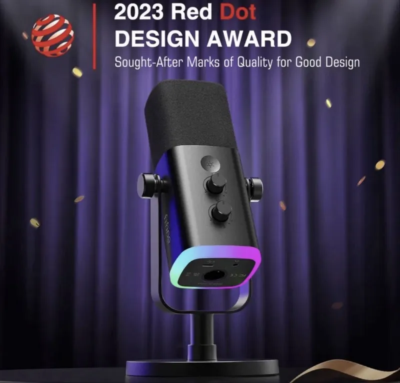 Dynamic Microphone with Touch Mute Mikrofon, Headphone jack for PC — фото 5