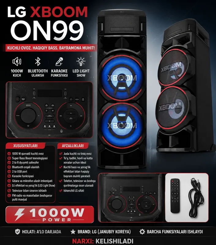 LG ON99 Kuchli Ovoz va Bass Kalonkasi