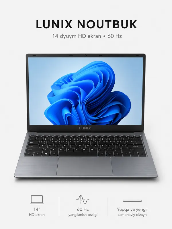 Ноутбук LUNIX 14 дюймов, HD-экран 60 Гц 1