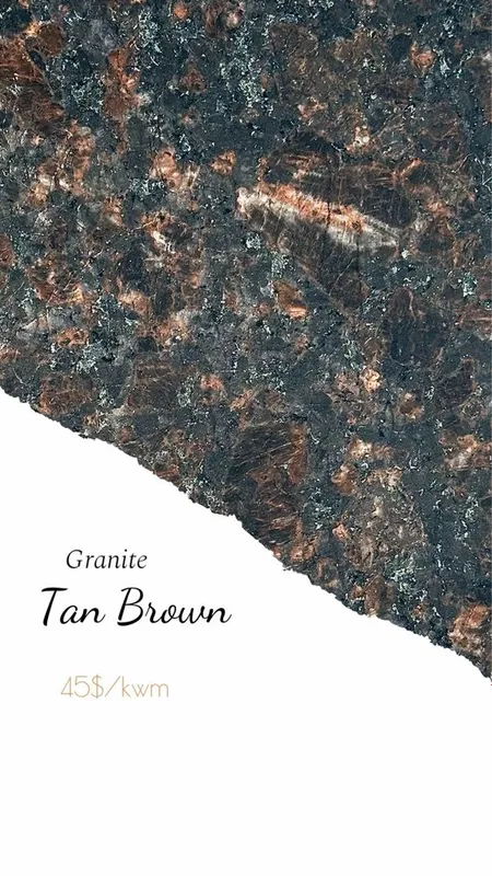 Tan Braun Tan dark graniti katta hajmda mavjud optom narxda 3