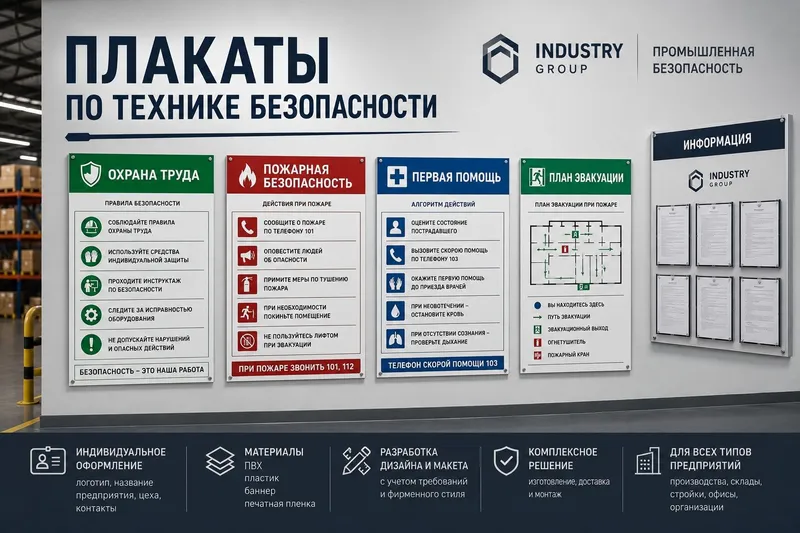 Плакаты по тех безопасности изготовление под ключ