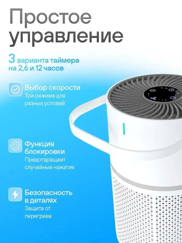 Очиститель воздуха для дома и офиса GL-K802 — HEPA Air Purifier — фото 1