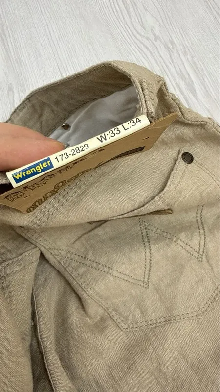 Новые льненые мужские брюки, бренд Wrangler, Турция 6 Новые льненые мужские брюки, бренд Wrangler, Турция 6