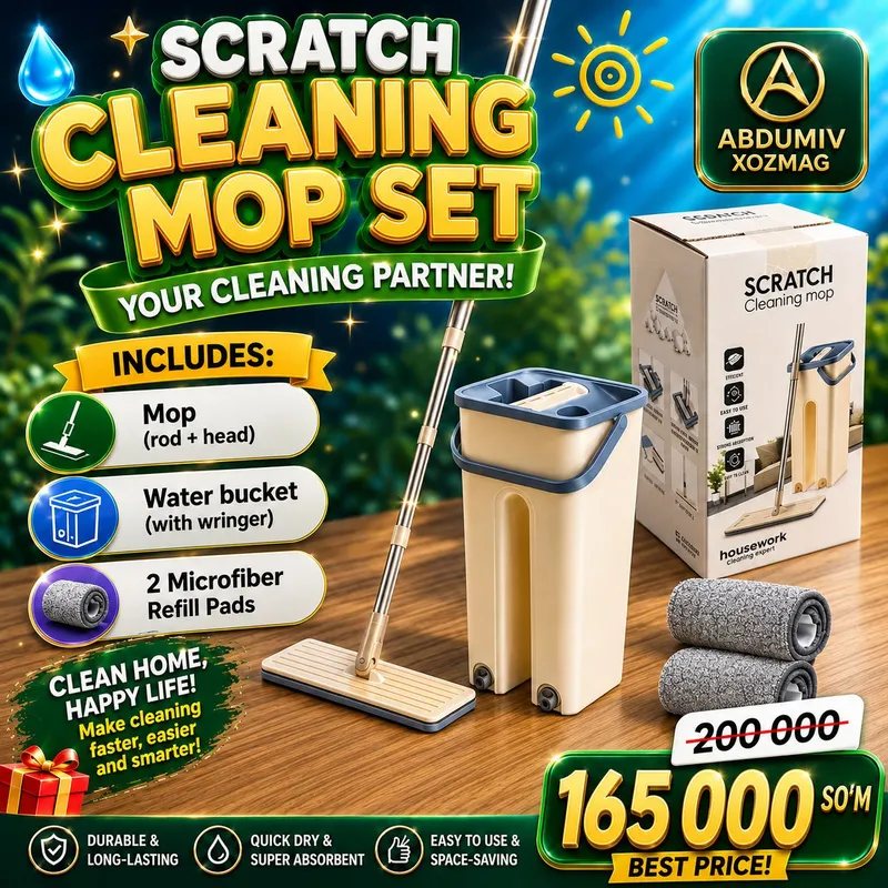 " SCRATCH " CHELAKLI SHVABRA Tozalash uchun 3 " SCRATCH " CHELAKLI SHVABRA Tozalash uchun 3