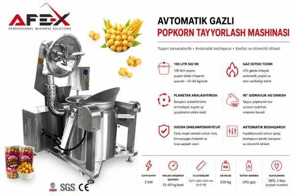 merikancha popkorn ishlab chiqarish uskunasi 2