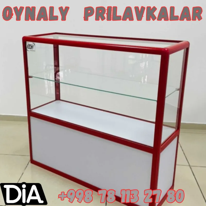 Прилавок витрина, стеклянная, metal oynaly vitrina va prilavkalar