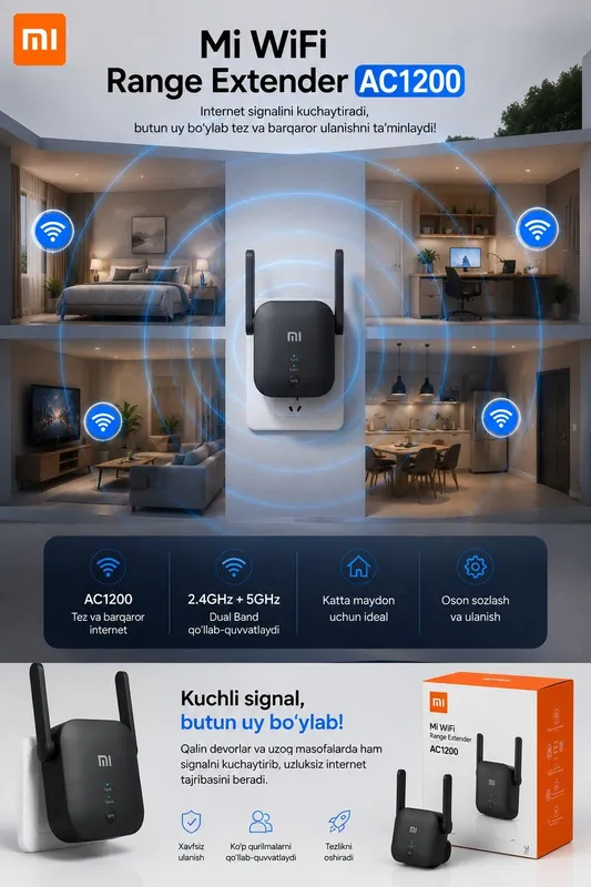 WiFi Signal Kuchaytirgich Xiaomi AC1200 — фото 3