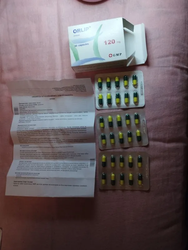 ORLIP 120 mg капсулы для похудения за 200 000 сум - 30 шт. ! — фото 1