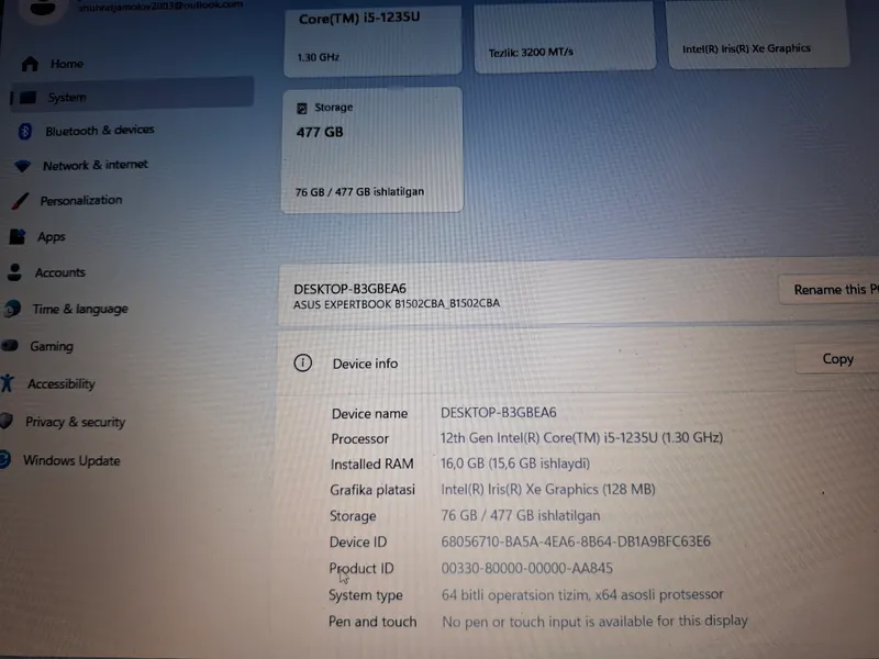 Asus ExpertBook 3