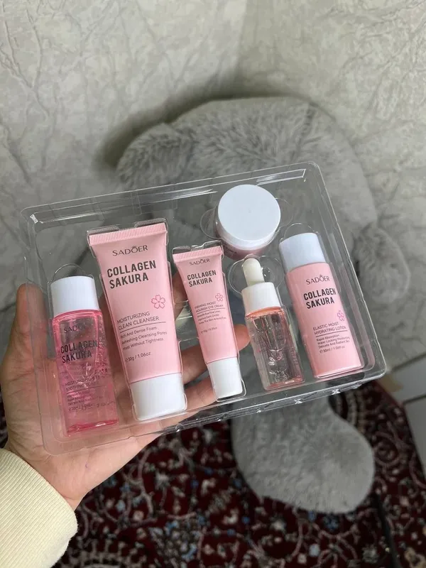 SADOER brendidAN Sakura travel set (kollagen bilan to'yintirilgan)