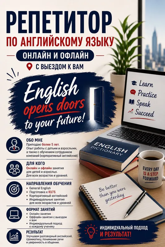 Репетитор по Английскому языку и IELTS