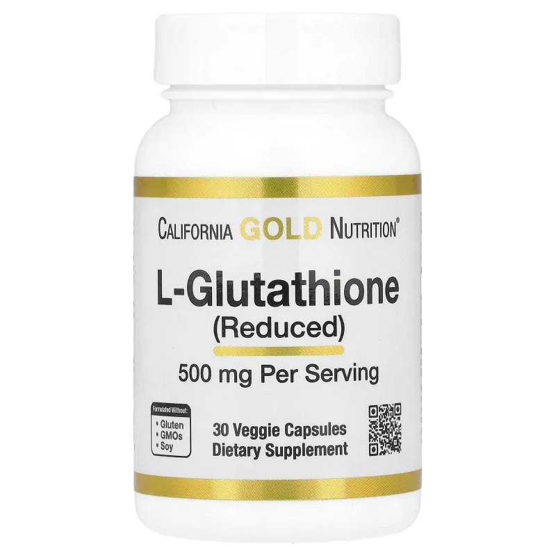 California Gold Nutrition, L-глутатион, 500 мг, 30 капсул
