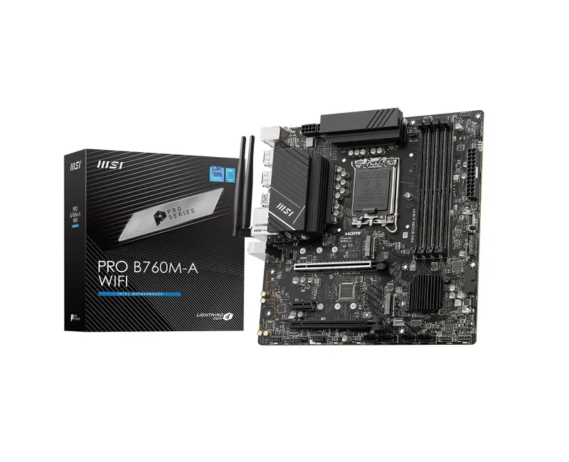 ! Материнская плата MB MSI PRO B760M-A WIFI DDR4 | Цена с НДС 1 ! Материнская плата MB MSI PRO B760M-A WIFI DDR4 | Цена с НДС 1